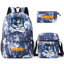 Mochila Com Lancheira e Estojo Escolar Infantil Naruto