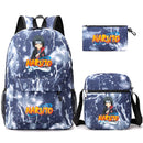 Mochila Com Lancheira e Estojo Escolar Infantil Naruto