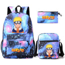Mochila Com Lancheira e Estojo Escolar Infantil Naruto