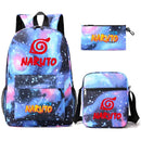 Mochila Com Lancheira e Estojo Escolar Infantil Naruto