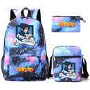 Mochila Com Lancheira e Estojo Escolar Infantil Naruto