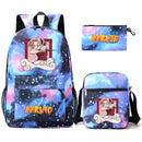 Mochila Com Lancheira e Estojo Escolar Infantil Naruto