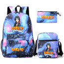 Mochila Com Lancheira e Estojo Escolar Infantil Naruto