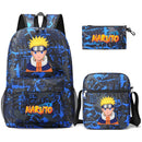 Mochila Com Lancheira e Estojo Escolar Infantil Naruto