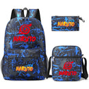 Mochila Com Lancheira e Estojo Escolar Infantil Naruto