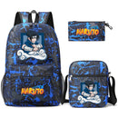 Mochila Com Lancheira e Estojo Escolar Infantil Naruto