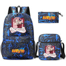 Mochila Com Lancheira e Estojo Escolar Infantil Naruto