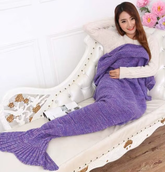 Cobertor Feito a Mão de Cauda de Sereia