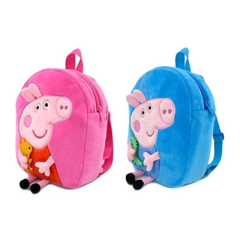 Mochila Infantil Pelúcia Peppa Pig - A Mais Incrível De Toda a Sala De Aula - Toda Feita de Pelinhos