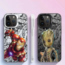 Capinha Iphone Marvel Groot e Homem de Ferro - Case de Alta Proteção e Resistência