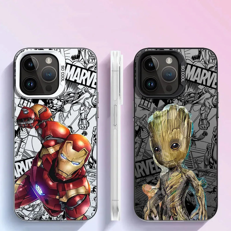 Capinha Iphone Marvel Groot e Homem de Ferro - Case de Alta Proteção e Resistência