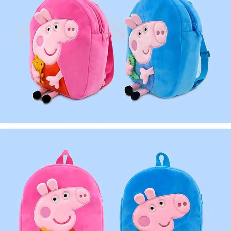 Mochila Infantil Pelúcia Peppa Pig - A Mais Incrível De Toda a Sala De Aula - Toda Feita de Pelinhos