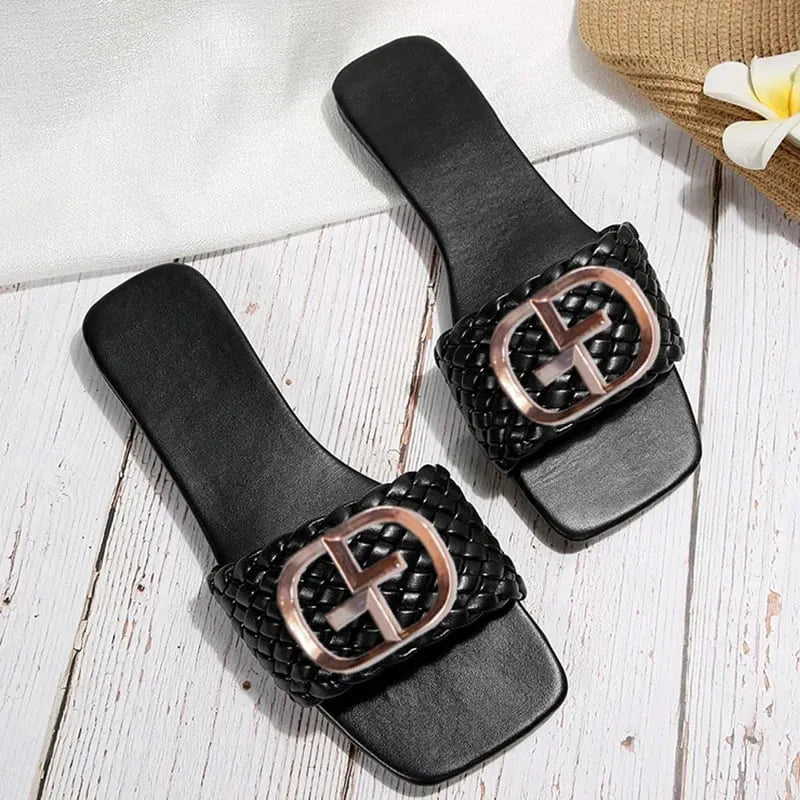 Sandália Slide Glade - Feita em Couro PU de Alta Qualidade Para Maior Estilo e Conforto