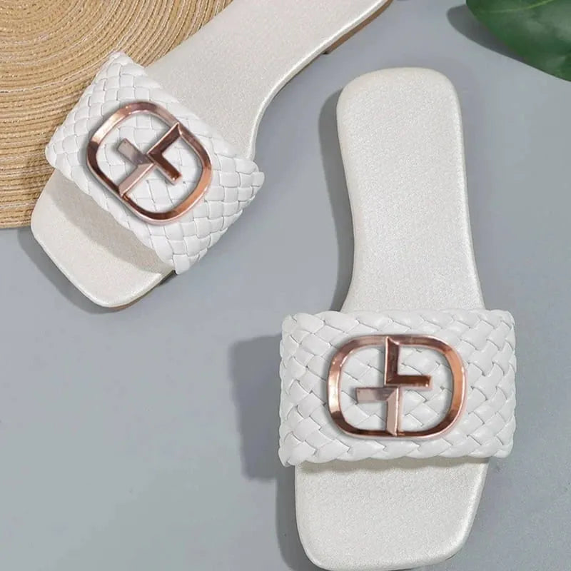 Sandália Slide Glade - Feita em Couro PU de Alta Qualidade Para Maior Estilo e Conforto