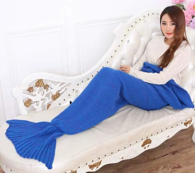 Cobertor Feito a Mão de Cauda de Sereia