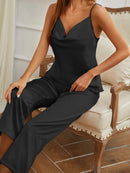 Pijama Feminino Sensualy - Conjunto Calça e Camisa Em Seda Gelo Premium | Toque De Seda Super Confortável