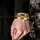 Kit 3 Pulseiras KING CROWN - Joia em Aço Inoxidável Banhada em Ouro e Prata