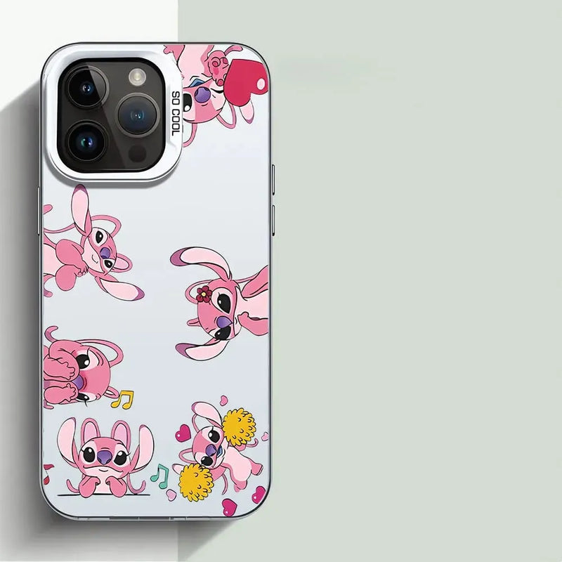 Capinha Iphone Casal Angel e Stitch - Case de Alta Proteção e Resistência