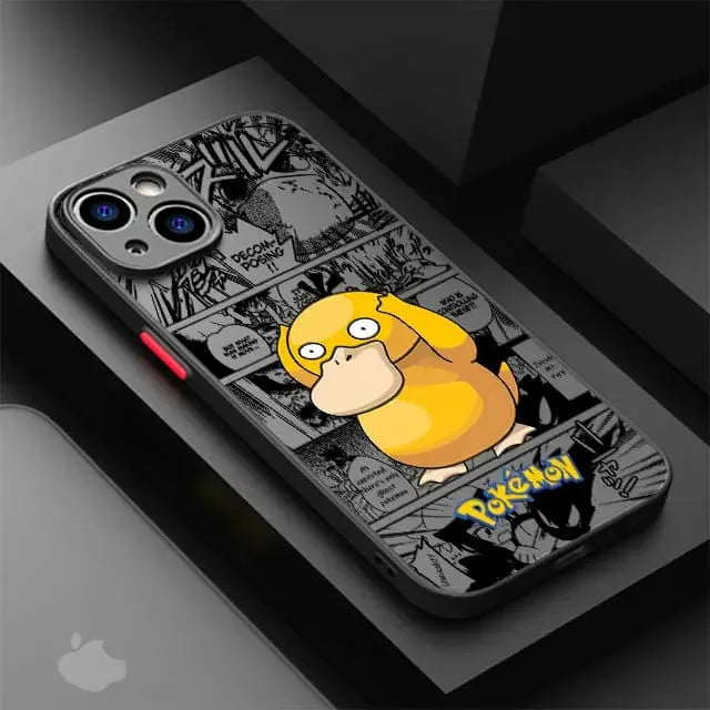 Capinha de Celular para Iphone em Silicone Pokémons Mangá