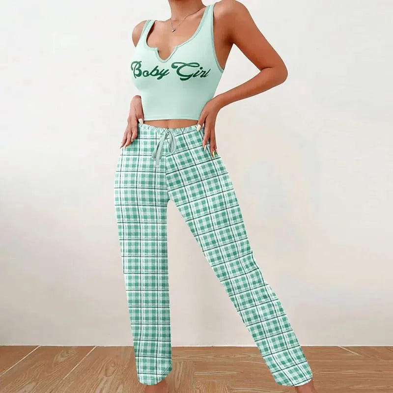 Pijama Feminino Baby Girl Conjunto Com Calça | Tecido Leve e Confortável