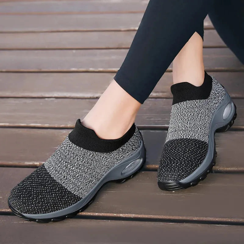 Tênis Tipo Meia Slip on PowerAir - Feito Em Fibra Mesh Super Macia | Amortecimento AirPremium Para Conforto TOTAL