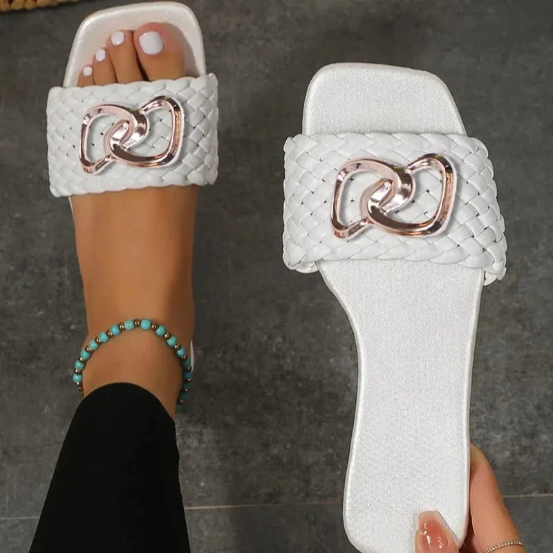 Sandália Slide Glade - Feita em Couro PU de Alta Qualidade Para Maior Estilo e Conforto