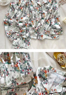 Pijama Feminino LuxuryCat - Conjunto Calça e Camisa Longa Em Seda Gelo Premium | Toque De Seda Super Confortável