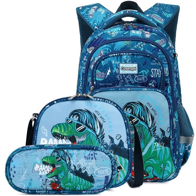 Kit 3 em 1 Escolar Infantil Mochila com Estojo e Lancheira