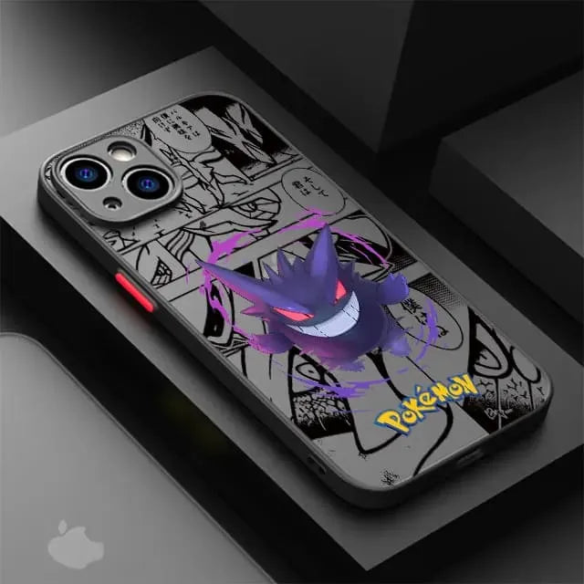 Capinha de Celular para Iphone em Silicone Pokémons Mangá