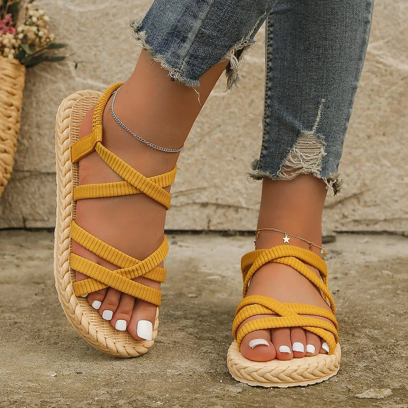 Sandália ZenFlex Com Elástico em Mesh Confortável - Beleza e Conforto Para Seus Pés