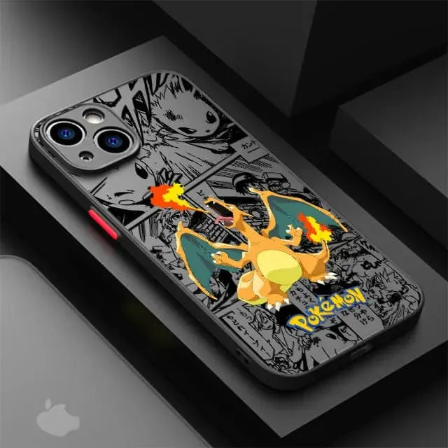 Capinha de Celular para Iphone em Silicone Pokémons Mangá