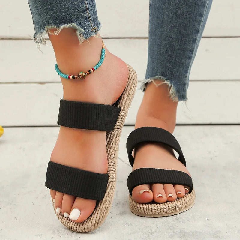 Sandália Slide NovaFlex - Com Elástico em Mesh Confortável | Charme e Conforto para Você