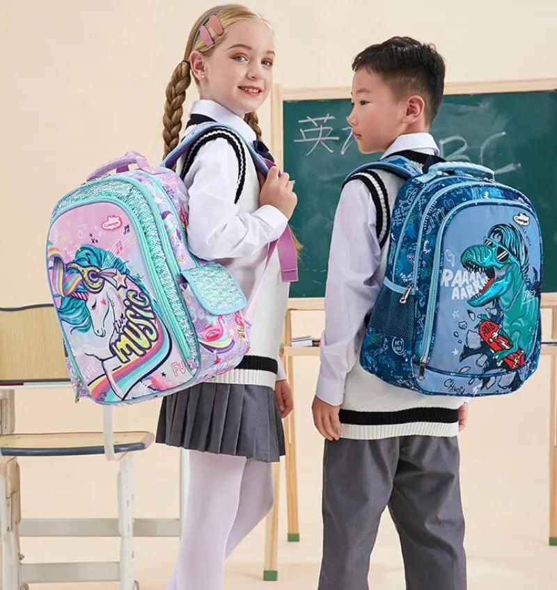 Kit 3 em 1 Escolar Infantil Mochila com Estojo e Lancheira