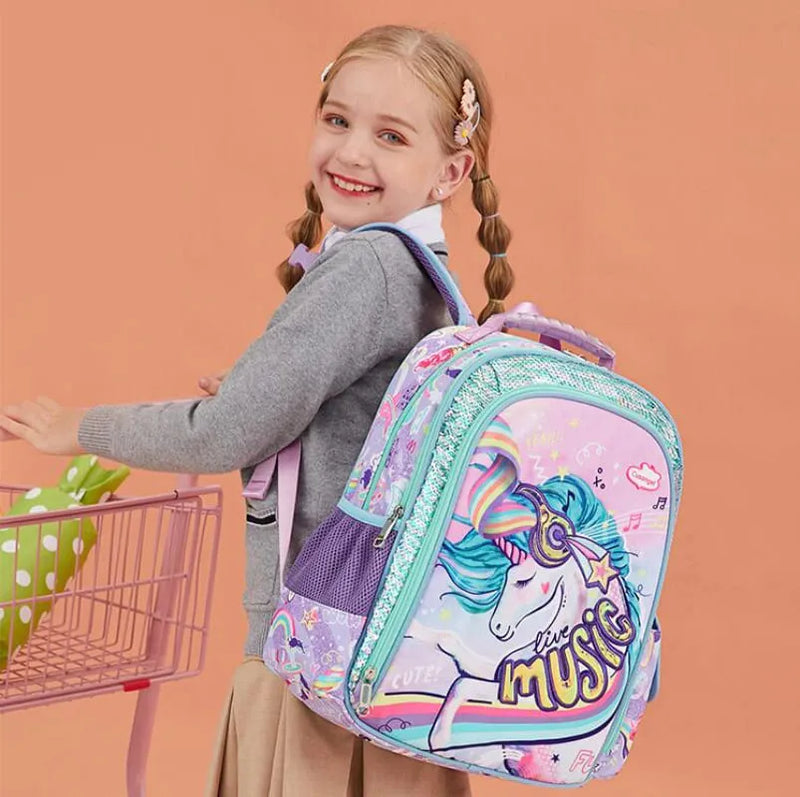 Kit 3 em 1 Escolar Infantil Mochila com Estojo e Lancheira