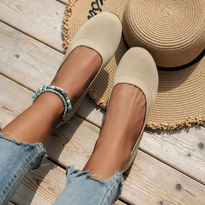 Sapatilha Slip On em Malha Tricô Respirável Sunlit Mirage