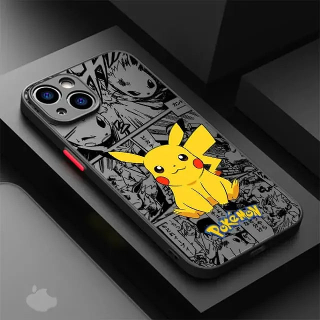 Capinha de Celular para Iphone em Silicone Pokémons Mangá