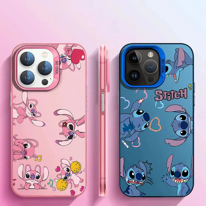 Capinha Iphone Casal Angel e Stitch - Case de Alta Proteção e Resistência