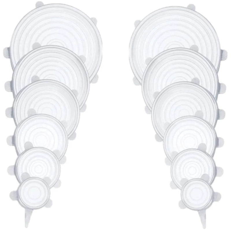 Kit Tampas de Silicone Reutilizáveis Universais VEDA-TUDO [COMPRE 6 LEVE 12]