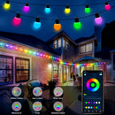 Corda com Luzes de 20 LEDs RGB e Controle por Aplicativo Bluetooth