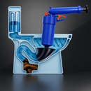 Kit Desentupidor com Bocal Ajustável para Pias e Vasos Sanitários de Alta Pressão PressurePro