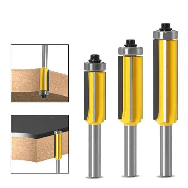 Kit Fresas Retas Longas com Rolamento Haste de 8mm