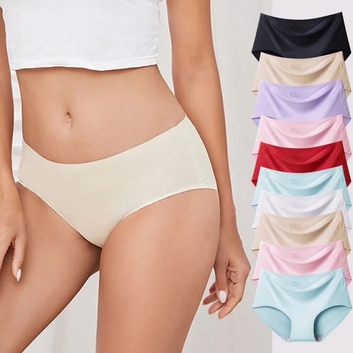 Kit Calcinhas em Seda sem Costura PlusConfort [PAGUE 5 LEVE 10]