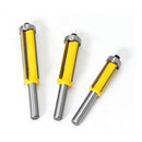 Kit Fresas Retas Longas com Rolamento Haste de 8mm