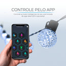 Corda com Luzes de 20 LEDs RGB e Controle por Aplicativo Bluetooth