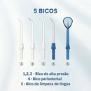 Irrigador Oral Dental com 5 Bicos Substituíveis para uma Limpeza Completa Water Pulse WP300