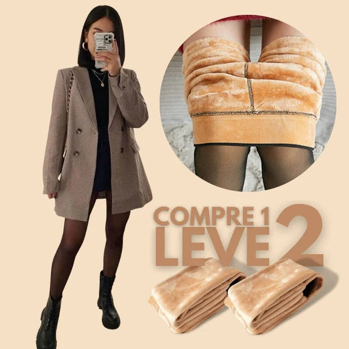 Meia Calça Paris Forrada Com Lã Térmica | COMPRE 1 LEVE 2 + Brinde | Liquida Outono/Inverno