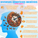 Quebra-Cabeça de Madeira Inova WOOD PUZZLE - Pássaro e Filhotes | Diversão com Diversos Benefícios para Crianças e Idosos