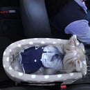 Cadeirinha Pet de Carro Portátil em Algodão para Cachorros e Gatos Cão-Cuidado
