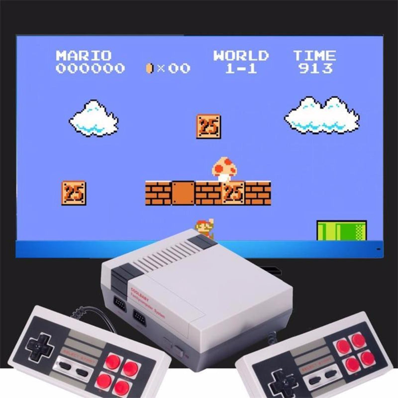 Console Edição Clássica Mini Game com 600 Jogos e 2 Controles Super NES