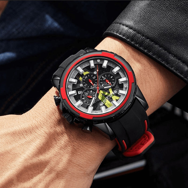 Relógio Masculino MEGIR SPORT EXPLORER - Design 3D, Cronógrafo, Movimento de Quartzo